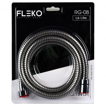 Pentru Casa si Camping - Furtun de dus flexibil din otel inoxidabil, Lungime 190 CM FLEKO RG-08-A