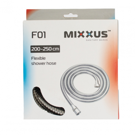 Sifoane, ventile și furtunuri sanitare - FURTUN DUS 200-250 CM Mixxus Hose Chr.F01