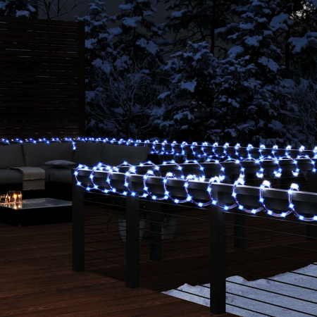 Decoratiuni, ornamente si articole Craciun - Furtun luminos cu Led Albastru 20 m + controler