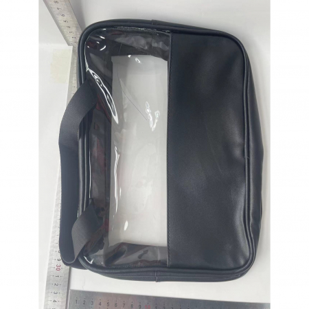 Geanta cosmetice Flippy, pentru voiaj sau organizare, material PVC/textil, impermeabila, portabila, 30X21X12 cm, negru [6]