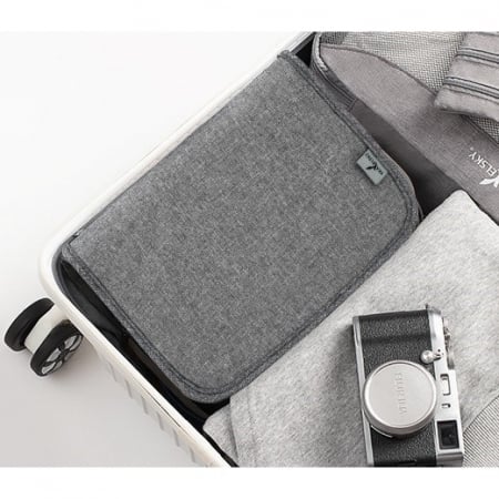 Geanta cosmetice voiaj, Flippy, material textil, impermeabil, Gri, 12.5 x 9 x 22 cm [8]