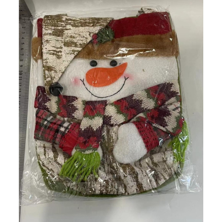 Geanta pentru Cadouri de Craciun, Flippy, Model Om de Zapada, Decoratiune Sarbatori, 46x23x2 cm, Multicolor [1]