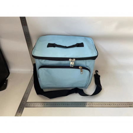 Geanta pentru Picnic cu izolare termica, Flippy, Multifunctionala, Compartimentata, 2 Tipuri de Manere, Impermeabila, 26x24x17 cm, Albastru Deschis [1]