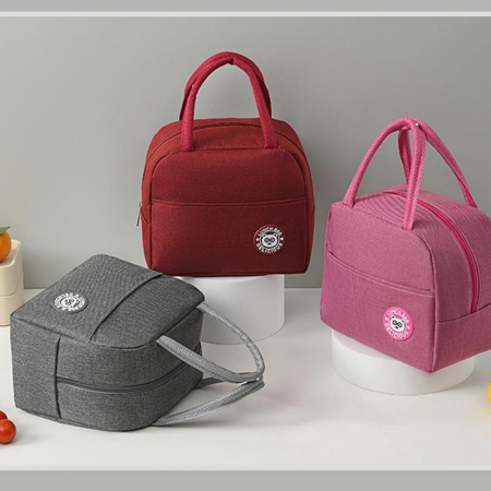 Geanta Termica pentru Pranz, Flippy, Multifunctionala, Compartimentata, Impermeabila, cu Manere, Buzunar Exterior, 22x14x19 cm, Gri [4]