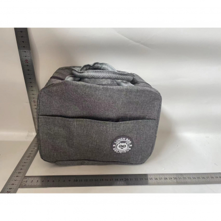 Geanta Termica pentru Pranz, Flippy, Multifunctionala, Compartimentata, Impermeabila, cu Manere, Buzunar Exterior, 22x14x19 cm, Gri [1]