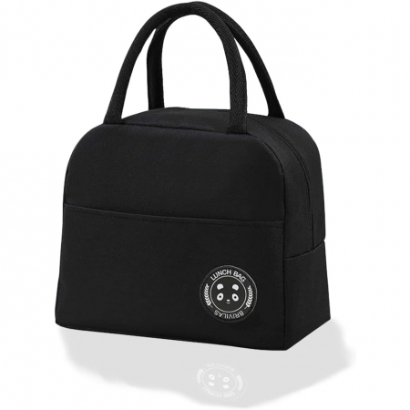 LICHIDARE Geanta Termica pentru Pranz, Flippy, Multifunctionala, Compartimentata, Impermeabila, cu Manere, Buzunar Exterior, 22x14x19 cm, Negru [4]