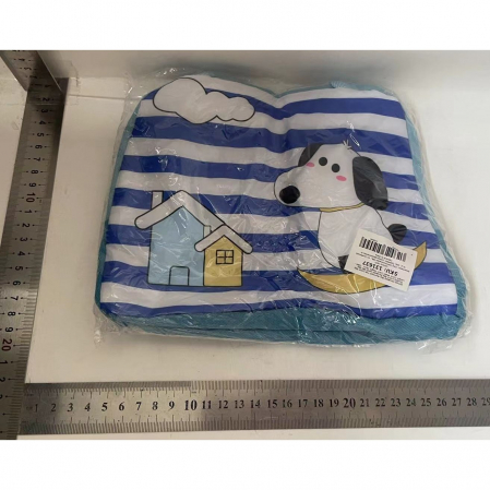 Geanta Termoizolanta pentru Copii, Flippy, 23x13x19 cm, Model Imprimeu Catel, din Folie de Aluminiu si Panza Oxford, Albastru/Alb [1]