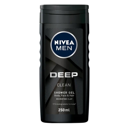 Sub 99 Lei - Gel de Dus, Nivea, 250 ml Men Deep Clean