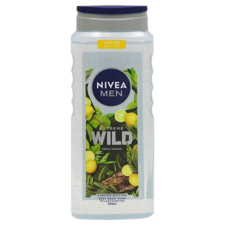 Sub 99 Lei - Gel de Dus, Nivea, 500 ml Men Extreme Wild Fresh Woods
