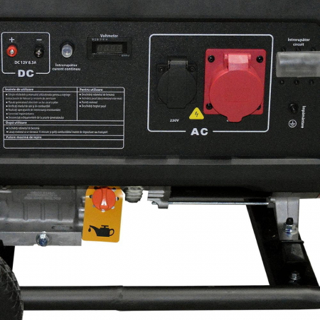 Generator De Curent Pe Benzină Rotakt ROGE7000T 6.8 kW, Trifazic, AVR, Voltmetru, Ieșire De 12V, Consum 3,12 l/h [1]