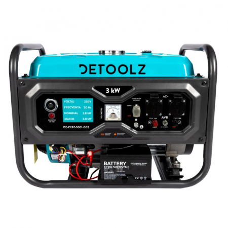 Generator Detoolz 3kW 2P230 B4T pornire electrica 15L fara roti G02 [2]