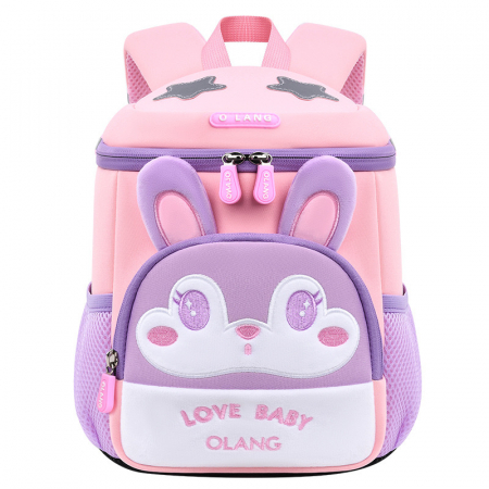 Jucarii, Copii & Bebe - Ghiozdan Copii, compartimente multiple,material impermeabil, capacitate mare, 33 x 26 x 15, Iepuras Roz