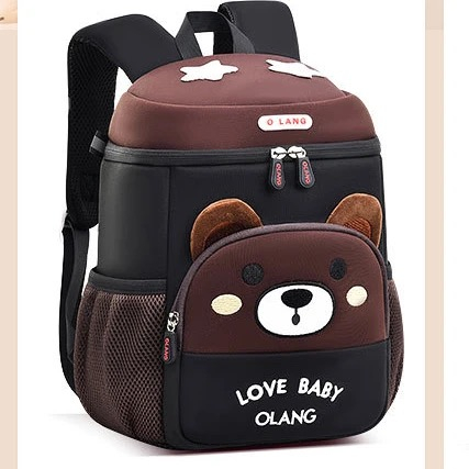 Jucarii, Copii & Bebe - Ghiozdan Copii, compartimente multiple,material impermeabil, capacitate mare, 33 x 26 x 15, Ursulet Maro