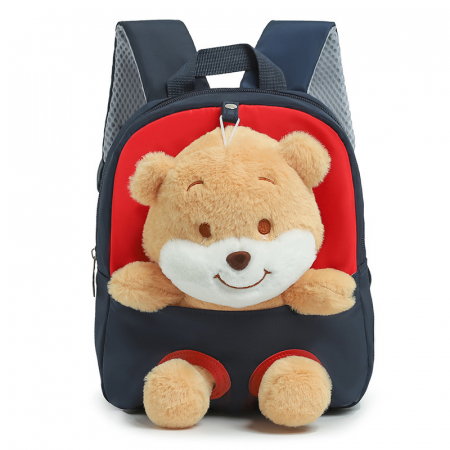 Sub 99 Lei - Ghiozdan gradinita,26x21x6 cm, cu figurina din plus, Baby Bear, Negru