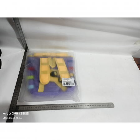 Lichidare Ghiozdan Montessori, Flippy, pentru Copii 2-6 ani, Fidget Pop, cu Catarame si Fermoare, Jucarii Senzoriale, Activitate de Invatare prin Joc, Mov, 0.25 kg, 28x10x23 cm [5]