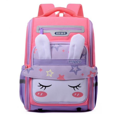 Jucarii, Copii & Bebe - Ghiozdan Scolar, compartimente multiple, capacitate mare, 40x31x21cm, Iepuras