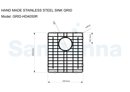 Gratar de protectie din inox pentru chiuvete - Sandonna HD4050R - 37.6 x 32.8cm [1]