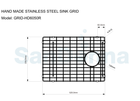 Gratar de protectie din inox pentru chiuvete - Sandonna HD6050R - 37.6 x 52.5cm [1]
