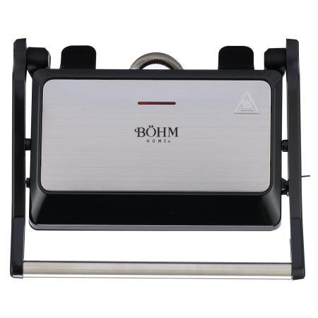 Gratar electric BoHM HOME BEGM100S, 1000 W, placi reversibile grill / plane, deschidere 180° [4]