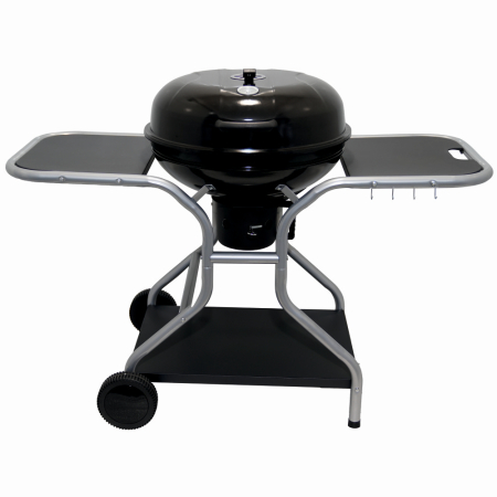 Pentru Casa si Camping - Gratar pe carbuni KLUGMEISTER KY22020T, material otel, cu capac si roti de deplasare, inaltime gatire 78 cm, dimensiuni 133x67x98 cm