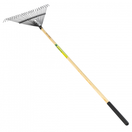 Grebla frunze 24 dinti flexibili,maner lemn,1650mm [3]
