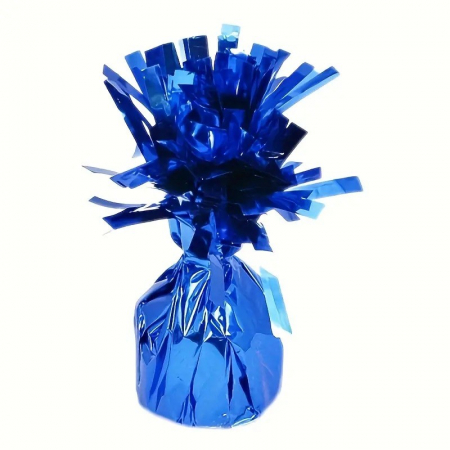 Accesorii Baloane - Greutate pentru Baloane cu Heliu, Flippy, din Folie cu Franjuri, 170g, 13 x 5 x 3 cm, Albastru