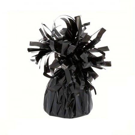 Accesorii Baloane - Greutate pentru Baloane cu Heliu, Flippy, din Folie cu Franjuri, 170g, 13 x 5 x 3 cm, Negru