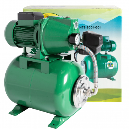  Hidrofoare - Hidrofor Micul Fermier 1.5 kW, debit maxim 3000l/h, inaltime maxima de pompare 53m, corp pompa fonta, capacitate vas expansiune 24 litri