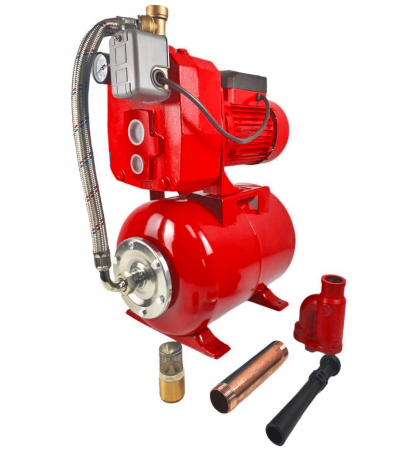 Hidrofor cu Ejector 24 litri, 1500 W, Aquatic Elefant AutoDP 505, 100l/min rezervor 24L, absorbtie 8 m, inaltime 40 m [1]