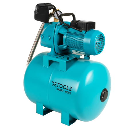  Hidrofoare - Hidrofor Detoolz 1.1 kW, debit maxim 2480lh, inaltime maxima de pompare 45m, corp pompa fonta, butelie 50L, ejector