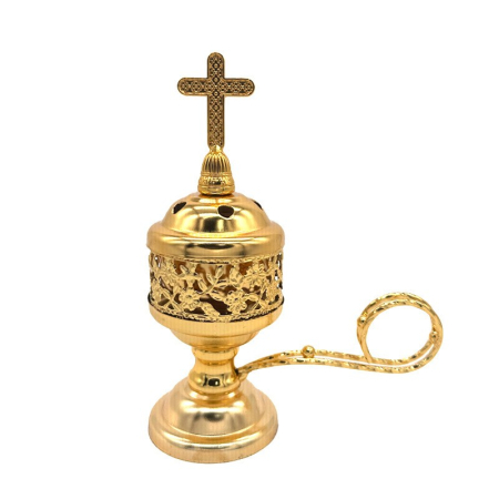 Sub 99 Lei - Home Indoor Mini Incense Burner, New Style from Cross-Border Platforms, Middle Eastern Charcoal Incense Burner, Arabian Incense Burner - Gold (Non-Electric)
