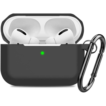 Husa AirPods Pro cu Inel Prindere Negru [6]