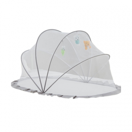 Jucarii, Copii & Bebe - Husa Anti-Tantari, Flippy, Pliabila, Protectie 360 Grade, 0-1 An, 60 x 55 x 5 cm, Gri