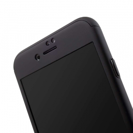 Husa Apple iPhone 11, Full Cover 360, Negru + Folie de protectie [2]