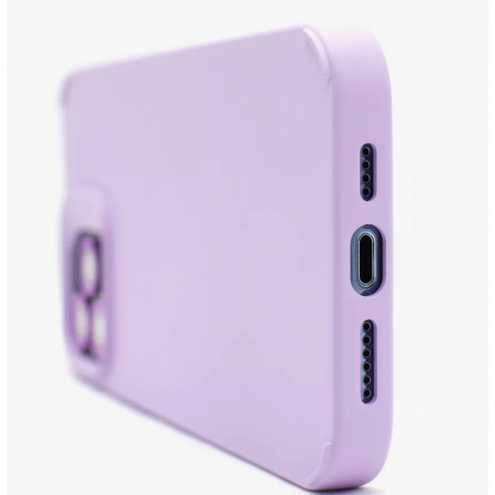 Husa Apple iPhone 14 Pro, Flippy, din Silicon Lichid, Interior din Microfibra, Lentile Fosforescente de Protectie Camera, Anti Amprenta, Rezistenta la Socuri, Mov [2]