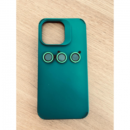 Husa Apple iPhone 14 Pro Max, Flippy, din Silicon Lichid, Interior din Microfibra, Lentile Fosforescente de Protectie Camera, Anti Amprenta, Rezistenta la Socuri, Verde [8]