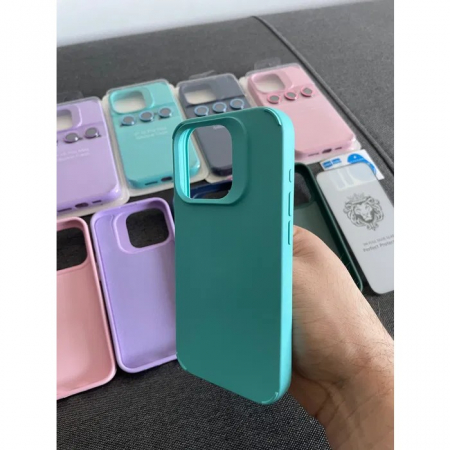 Husa Apple iPhone 15, Flippy, din Silicon Lichid, Interior din Microfibra, Lentile Fosforescente de Protectie Camera, Anti Amprenta, Rezistenta la Socuri, Bleu [8]