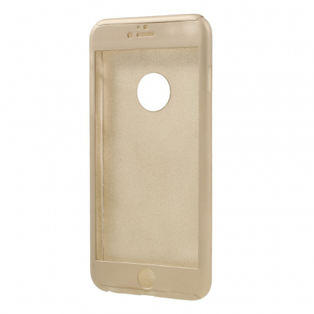 Husa Apple iPhone 6/6S Full Cover 360 Auriu + Folie de protectie [2]