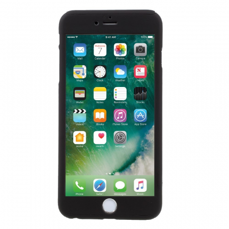 Husa Apple iPhone 6/6S Full Cover 360 Negru + Folie de protectie [2]