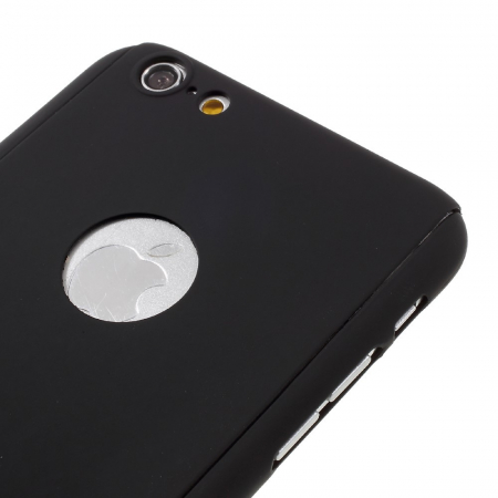 Husa Apple iPhone 6/6S Full Cover 360 Negru + Folie de protectie [4]