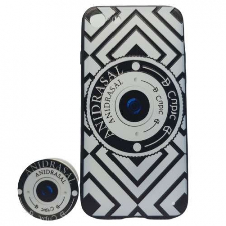 Husa Apple iPhone 6/6S Multicolor Model Camera Foto + Suport inclus [1]