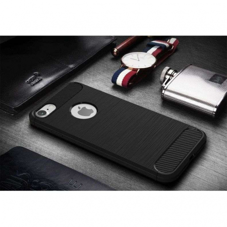 Husa Apple iPhone 6/6S Tpu, carbon, Negru [3]