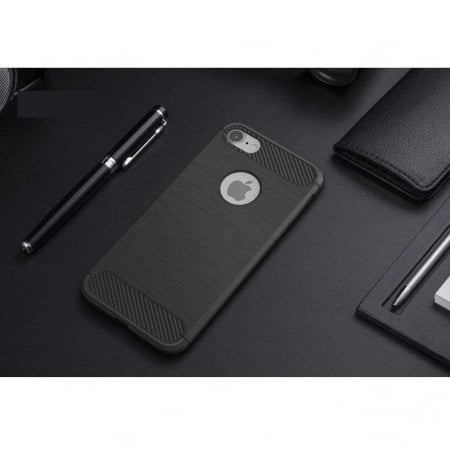 Husa Apple iPhone 6/6S Tpu, carbon, Negru [2]