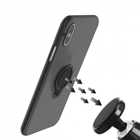 Husa Apple iPhone 6 Armor Ring cu inel magnetic Negru [3]