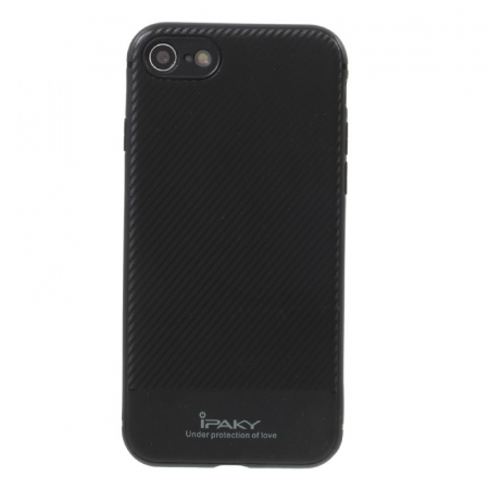 Husa Apple iPhone 7 IPAKY Carbon Fiber Negru [4]