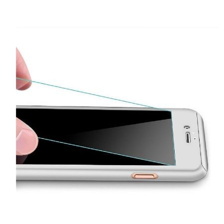 Husa Apple iPhone 7 IPAKY Full Cover 360 Argintiu + Folie Cadou [5]