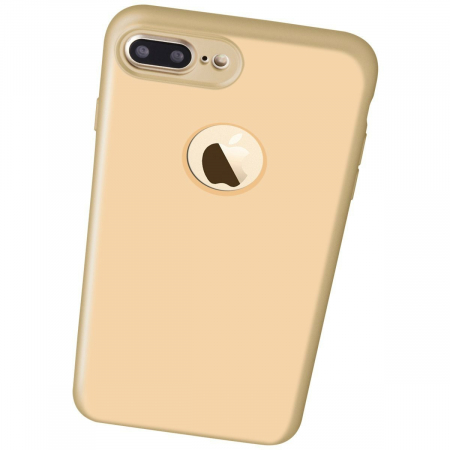 Husa Apple iPhone 7 Plus Full Silicone 360 Auriu [2]