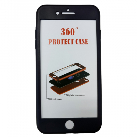 Husa Apple iPhone 7 Plus Full Silicone Negru [3]