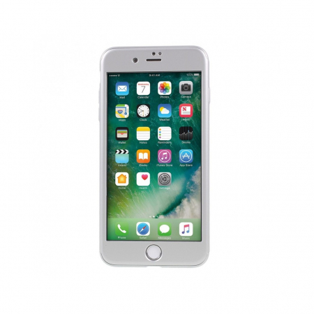 Husa Apple iPhone 7 Plus IPAKY Full Cover 360 Argintiu + Folie Cadou [3]