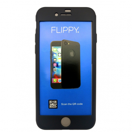 Husa Apple iPhone 7 Premium Full Cover 360 Negru + Folie Cadou [5]
